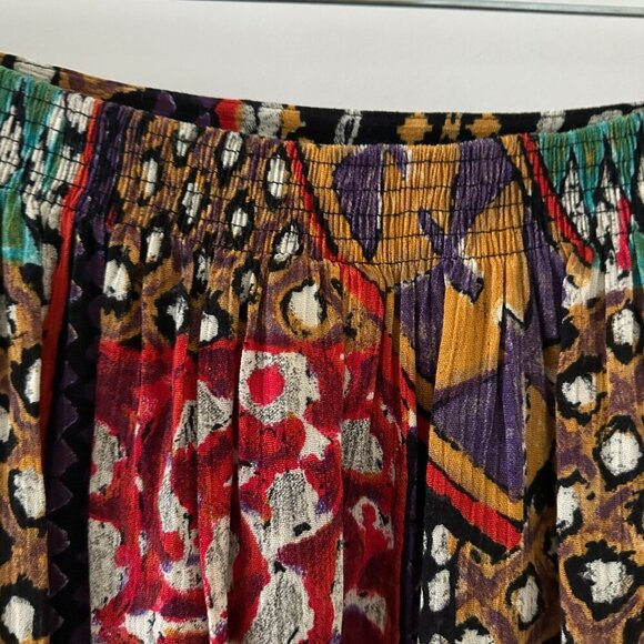 Vintage Cherry Creek Colorful Patterned Boho Maxi Skirt Women's Size Large/XL - Picture 10 of 15